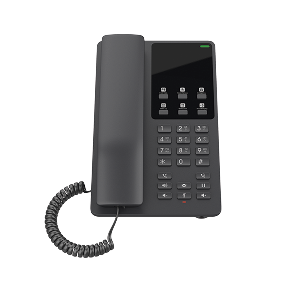 Teléfono IP Hotelero, 2 líneas SIP con 2 cuentas, codec Opus, IPV4/IPV6, color negro, con gestión en la nube GDMS - Image 3