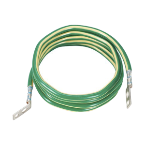 Jumper para Aterrizar Equipos, 6 AWG, con Terminal Doblada a 45 Grados, Para Conexión a Tierra y Terminal Recta Para Equipos, 3.6 m de Largo