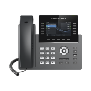 Teléfono IP Wi-Fi, Grado Operador, 10 líneas SIP con 5 cuentas, pantalla a color 4.3", puertos Gigabit, Bluetooth, PoE, codec Opus, IPV4/IPV6 con gestión en la nube GDMS (GRP-2615)