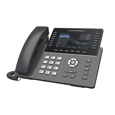 Teléfono IP Wi-Fi, Grado Operador, 14 líneas SIP con 6 cuentas, pantalla LCD 5", puertos Gigabit, Bluetooth, PoE, codec Opus, IPV4/IPV6 con gestión en la nube GDMS (GRP2650)