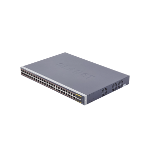 Switch Administrable de 48-Puertos 10/100/1000T 802.3at PoE + 4-Puertos 100/1000BASE-X SFP / 440W