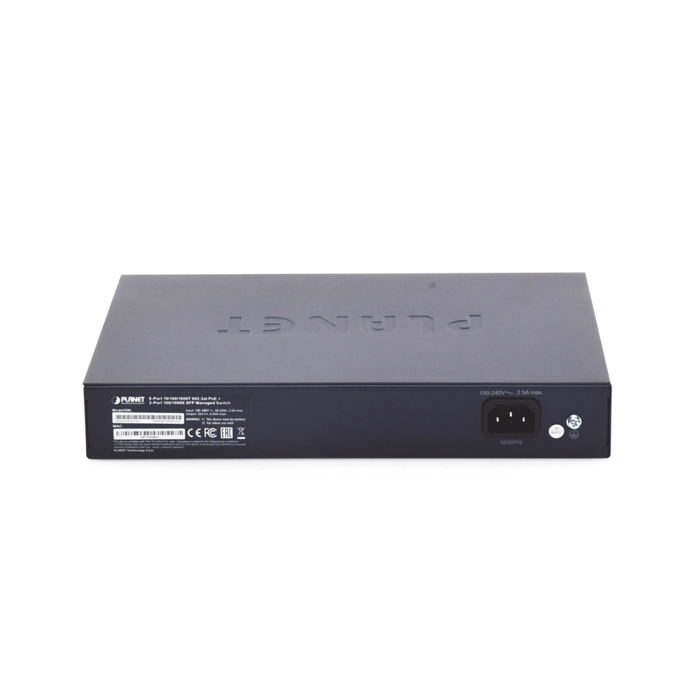 Switch Administrable Capa 2, 8 Puertos PoE 802.3af/at Gigabit, 140 W Max, 2 Puertos SFP, Modo Extendido Hasta 250 m, Soporta Administración en Nube CloudNMS ( HW Rev. 3.0 en Adelante). - Image 5