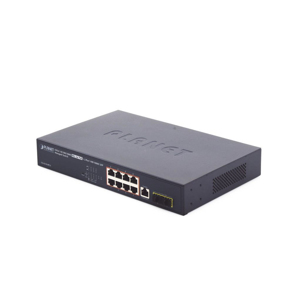Switch Administrable Capa 2, 8 Puertos PoE 802.3af/at Gigabit, 140 W Max, 2 Puertos SFP, Modo Extendido Hasta 250 m, Soporta Administración en Nube CloudNMS ( HW Rev. 3.0 en Adelante). - Image 2