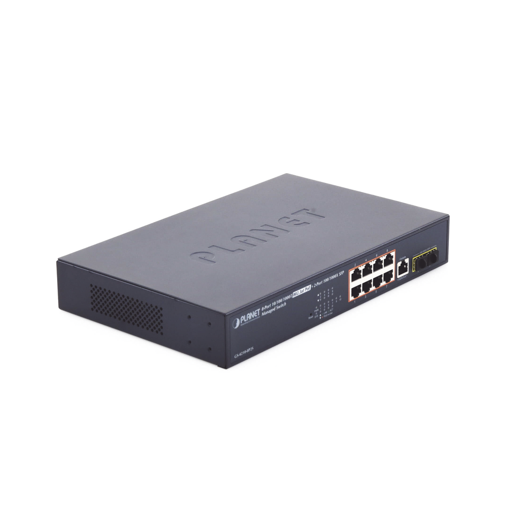 Switch Administrable Capa 2, 8 Puertos PoE 802.3af/at Gigabit, 140 W Max, 2 Puertos SFP, Modo Extendido Hasta 250 m, Soporta Administración en Nube CloudNMS ( HW Rev. 3.0 en Adelante). - Image 3