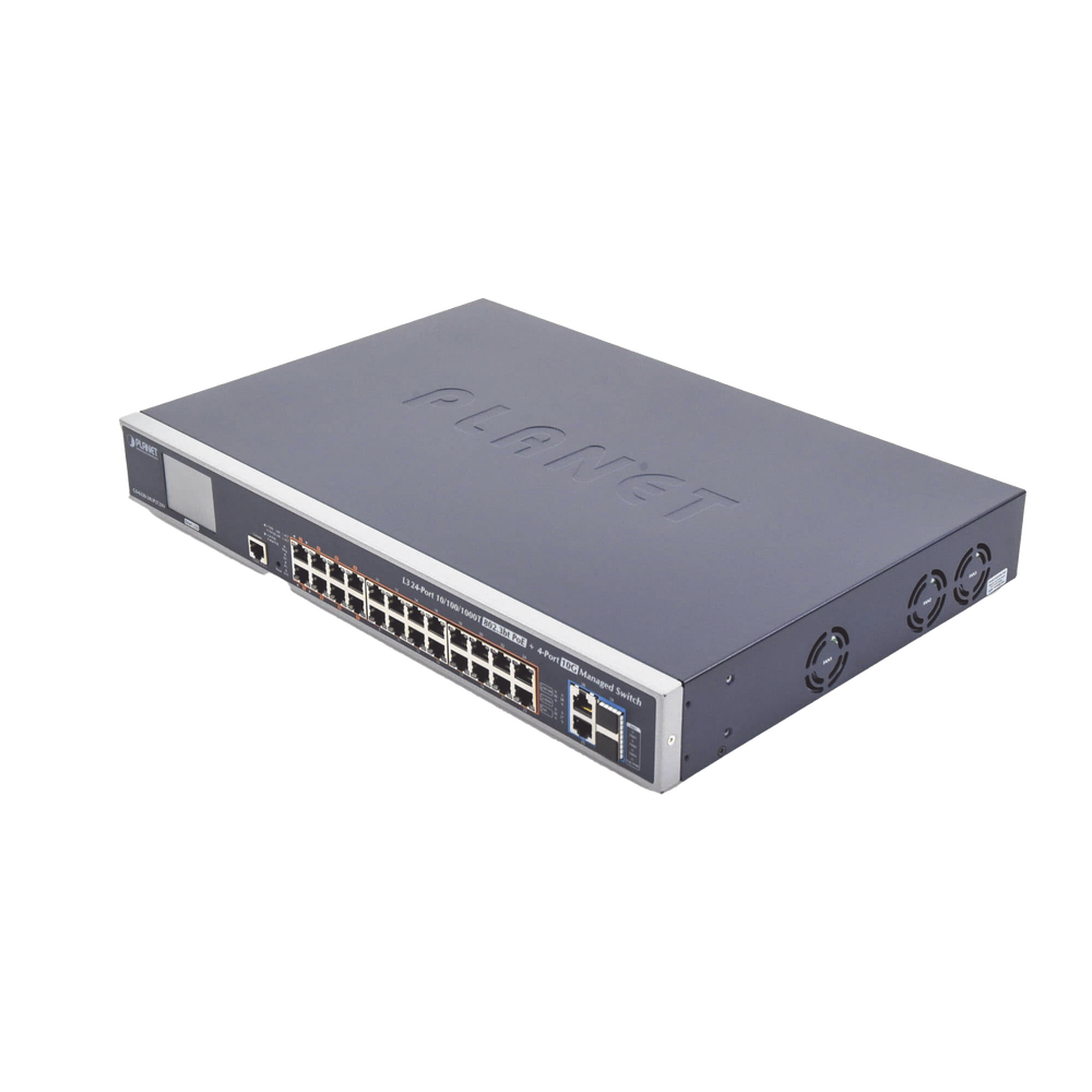 Switch Administrable L3, 24 puertos Gigabit PoE 802.3bt, 2 puertos 10G SFP+, Pantalla Tactil, Fuente Redundante, (600W) - Image 2