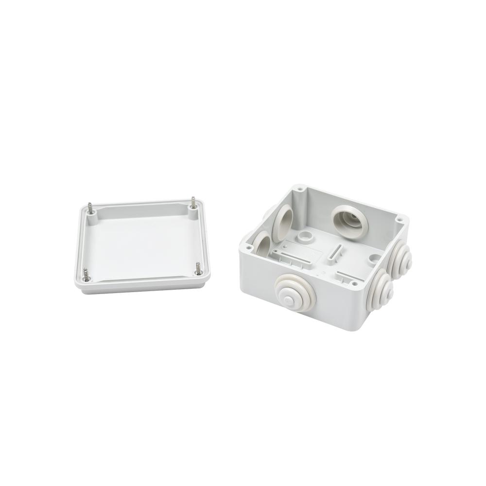 Caja Estanca de PVC Para Derivación y Conexión, 6 Entradas, Tapa Atornillada,100x100x50 mm (Área Interna), Uso Exterior IP55, Material que no Propaga el Fuego y Libre de Hálogenos - Image 2