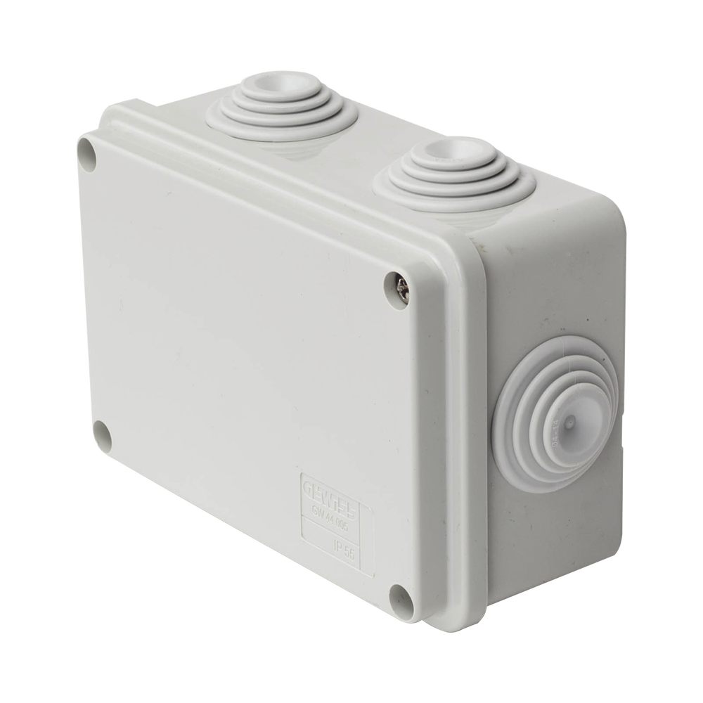 Caja Estanca de PVC Para Derivación y Conexión, 6 Entradas, Tapa Atornillada, 120x80x50 mm (Área interna), Uso Exterior IP55, Material que no Propaga el Fuego y Libre de Hálogenos - Image 3