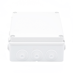 Caja Estanca de PVC Para Derivación y Conexión, 12 Entradas, Tapa Atornillada, 240x190x90 mm (Área interna), Uso Exterior IP55, Material que no Propaga el Fuego y Libre de Hálogenos