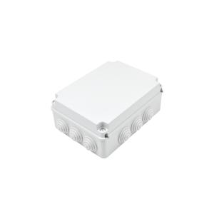 Caja Estanca de PVC Para Derivación y Conexión, 12 Entradas, Tapa Atornillada, 300x220x120 mm  (Área interna), Uso Exterior IP55, Material que no Propaga el Fuego y Libre de Hálogenos