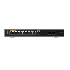 Router Gigabit VPN / Balanceador de cargas / 60,000 sesiones NAT /  9 puertos 10/100/1000 Mbps + 2 puertos SFP (WAN/LAN) / 1 puerto entrada PoE(af/at) / 2 puertos salida PoE (af/at) / Compatible con GWN Cloud. (GWN7003)