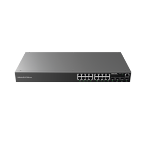 Switch Gigabit PoE+ Administrable / 16 puertos 10/100/1000 Mbps + 4 Puertos SFP Uplink / Hasta 240W / Compatible con GWN Cloud. (GWN7802P)