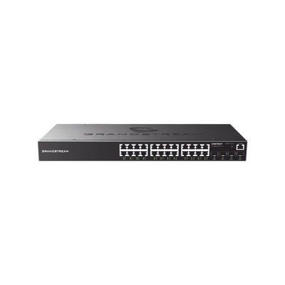 Switch Gigabit Administrable / 24 puertos 10/100/1000 Mbps + 4 Puertos SFP Uplink / Compatible con GWN Cloud. (GWN7803)