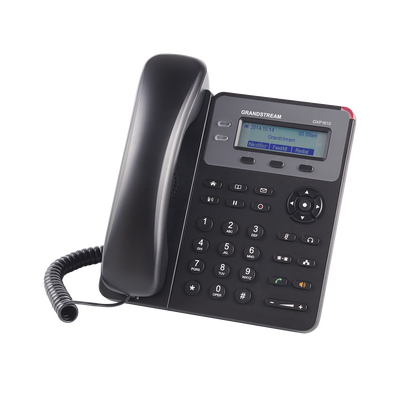 Teléfono IP SMB de 1 Línea, 1 Cuenta SIP con 3 teclas de función programables y conferencia de 3 vías. 5Vcc (GXP-1610)