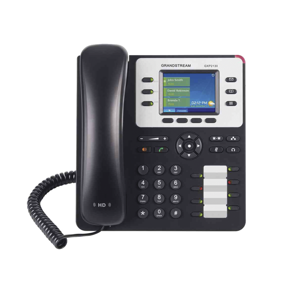 Teléfono IP Empresarial de 3 Líneas con 4 teclas de función, 8 teclas de extensión BLF y conferencia de 4 vías. PoE