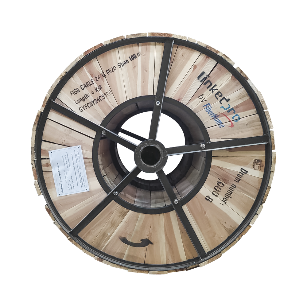 Carrete de 4 km de Fibra ?ptica A?rea Figura 8 G.652D, Monomodo de 24 Hilos, Exterior, Span 100, Loose Tube - Image 2