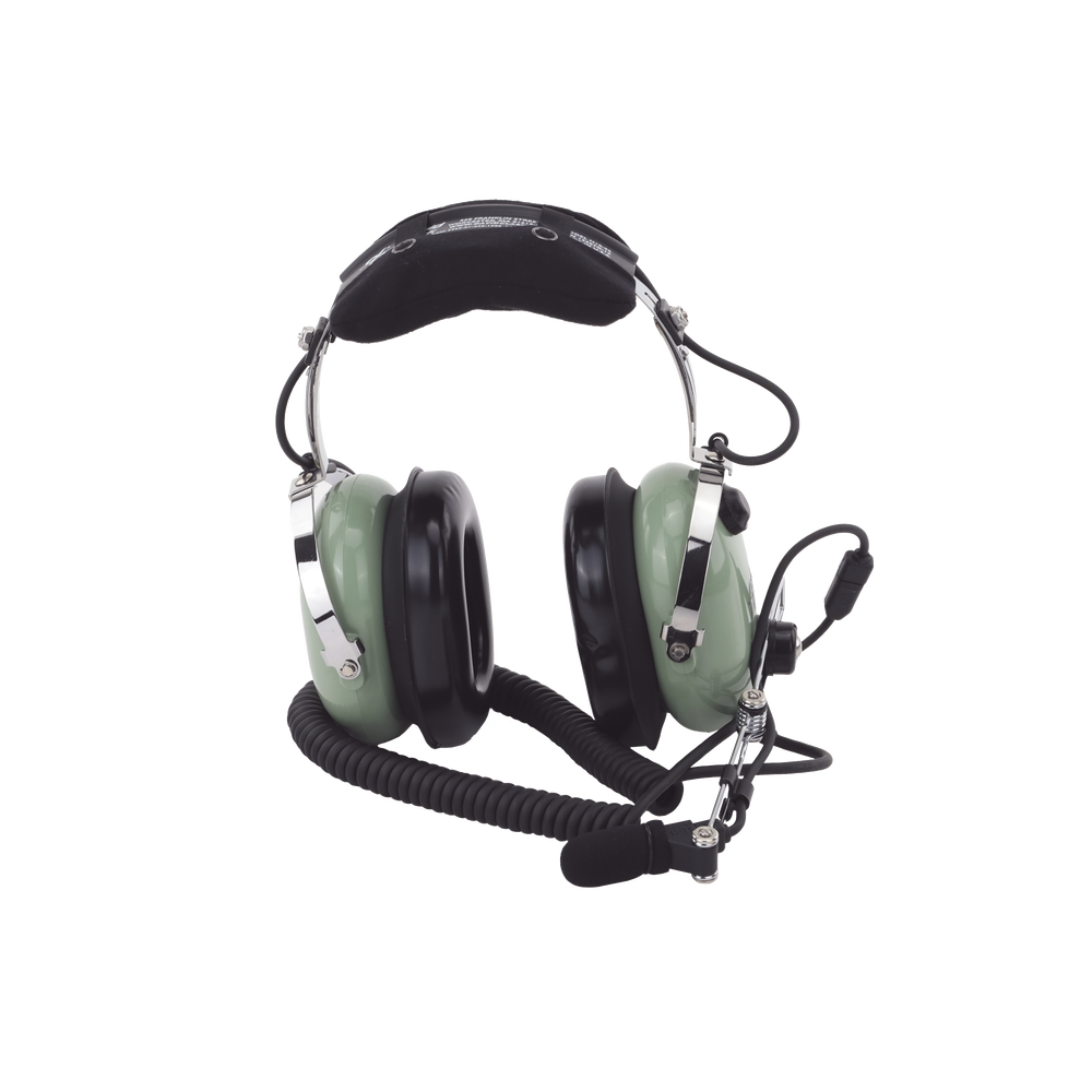 Auriculares de aviación, con micrófono, sobre la cabeza, helicóptero