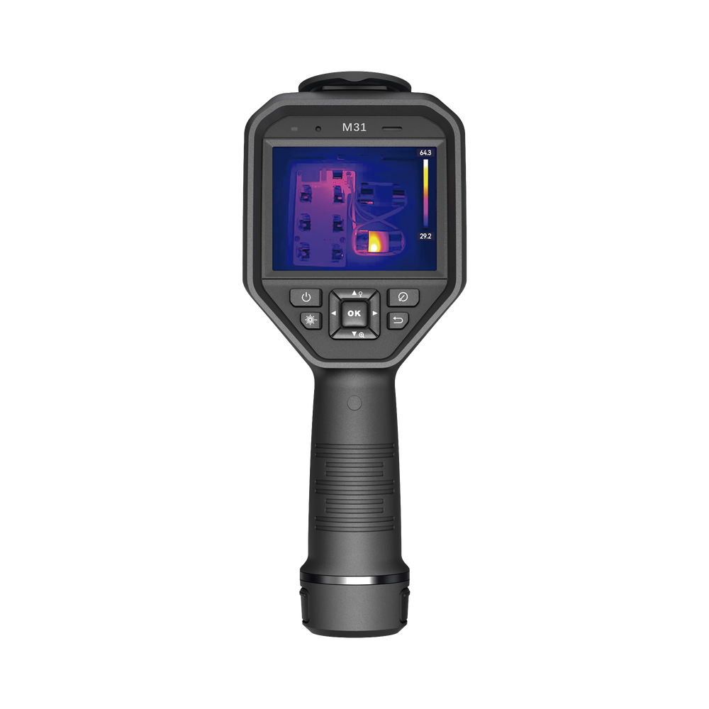 M31 - Cámara Termográfica Portátil Dual / Lente Térmico 9.7 mm (384 x 288) / Lente Óptico (8 Megapixel) / WiFi / IP54 / Ranura MicroSD hasta 64 Gb / Hasta 5 Horas de Funcionamiento Continuo