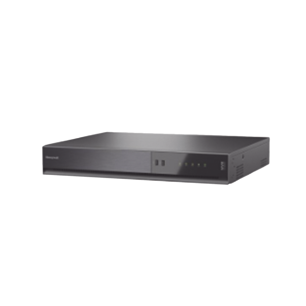 NVR 4K (8 Megapixel) 32 Canales IP / 16 Puertos PoE+ / H.265 / ONVIF / NDAA / Soporta 40 TB (No Incluido) / Audio y Alarmas I/O / Soporta IA Serie 35 / Honeywell Security