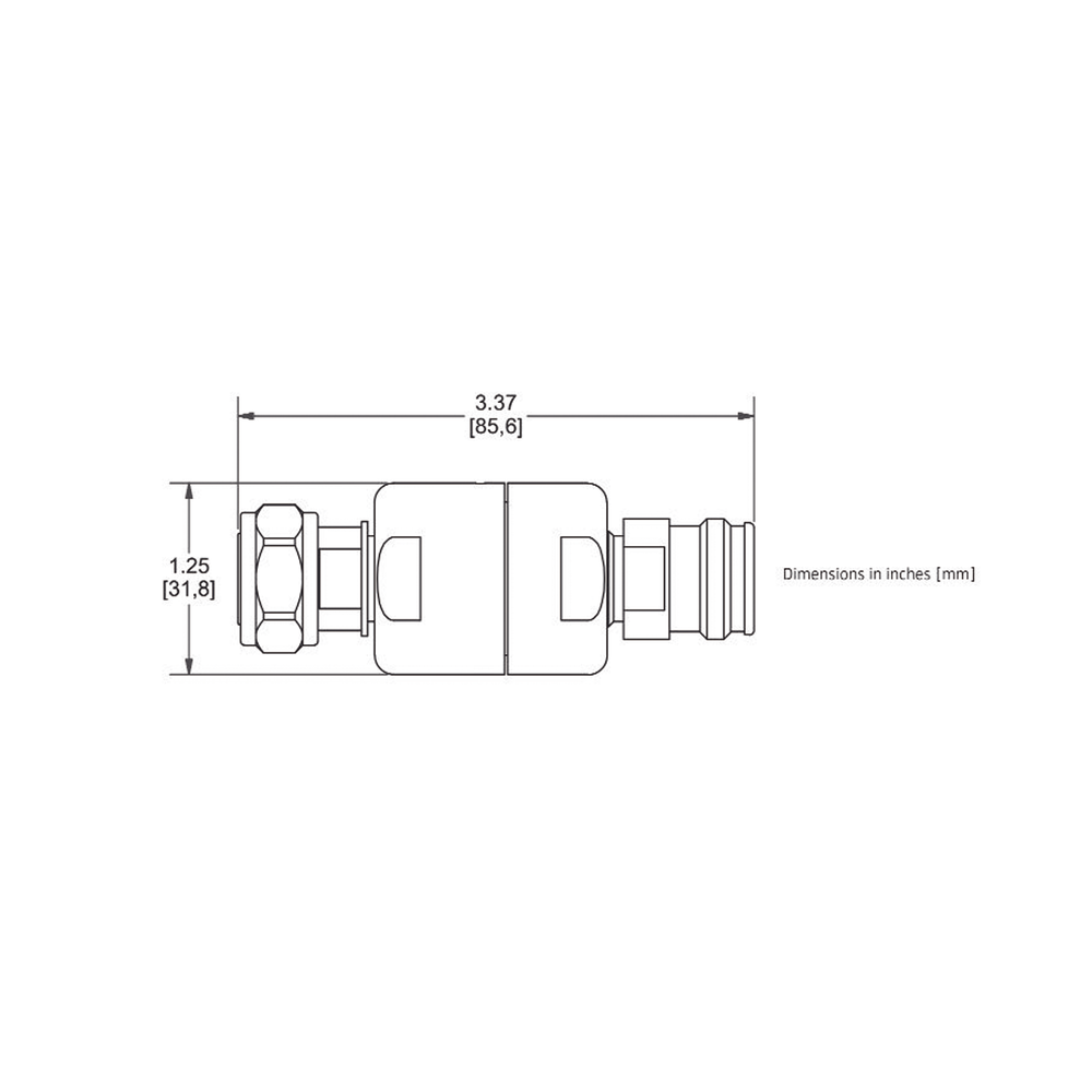 BLOQUEADOR DE DC 250-6000MHz 500W/3kV -161dBc 4.3-10 IP65 . - Image 2