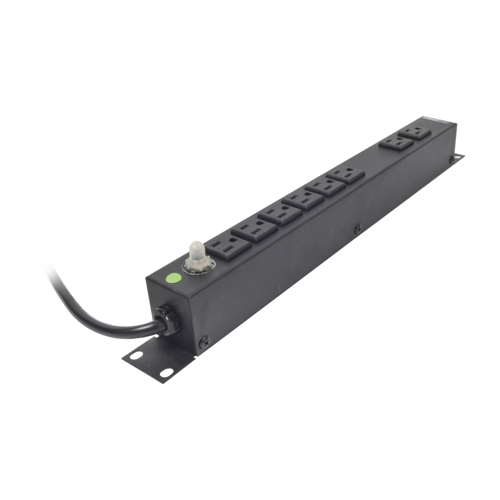 Multicontacto Horizontal (PDU) de 8 Contactos (NEMA 5-15R) Rack 19" 1UR. Voltaje Entrada/Salida: 120Vca/15A - Image 3