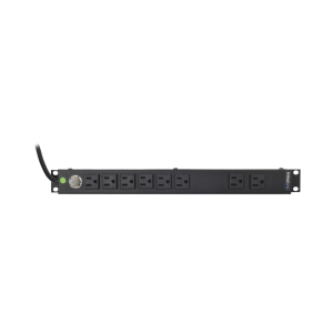 Multicontacto Horizontal (PDU) de 8 Contactos (NEMA 5-15R) Rack 19" 1UR. Voltaje Entrada/Salida: 120Vca/15A