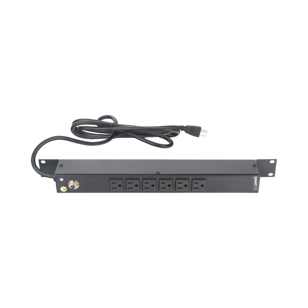 Multicontacto Horizontal (PDU) de 6 Contactos (NEMA 5-15R) Rack 19" 1UR. Voltaje Entrada/Salida: 120Vca/15A - Image 2