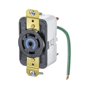 Receptáculo de Media Vuelta Industrial 30 A 120/208 V CA/ Nema L21-30R /Color Negro