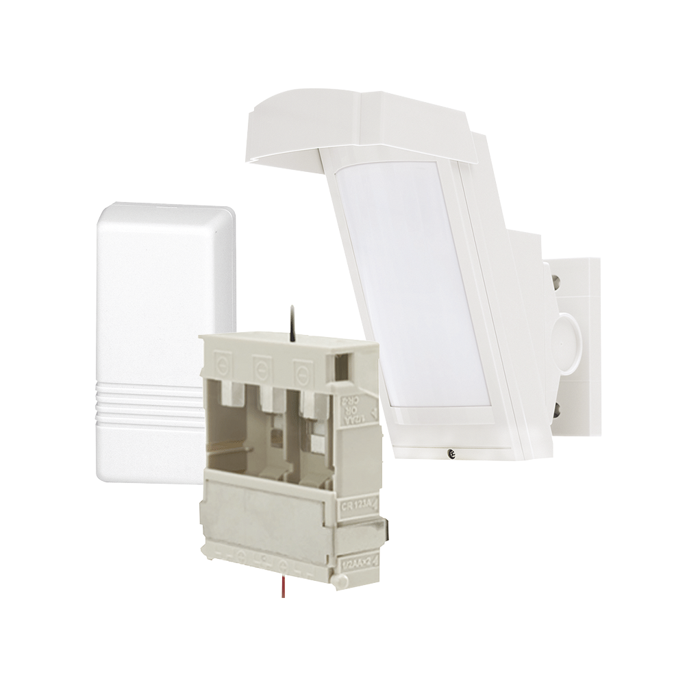 Detector de Movimiento PIR Antimascara / 100% Exterior / Inalámbrico / Hasta 12 metros a 85°; de cobertura/ Instalación a 3 metros / Incluye transmisor 5816 para paneles Honeywell