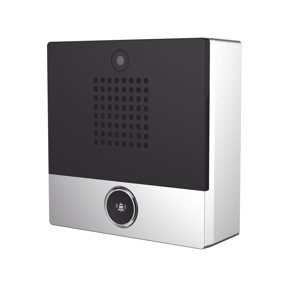 Mini video Intercomunicador para hotelería y hospitales, con diseño elegante, PoE, cámara 1Mpx, 1 botón, 1 relevador integrado de salida y entrada. - Image 2