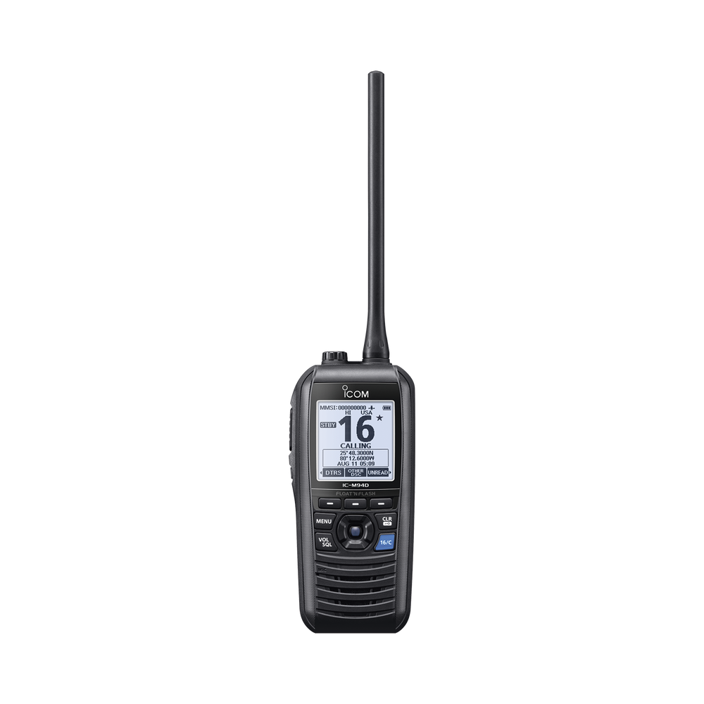 Radio portátil marino flotante con receptor AIS y GPS incluido, Tx: 156.025-157.425 MHz Rx: 156.050-163.275 MHz, opera en canales INT, USA, CAN, WX, Incluye antena, batería, cargador, cable de encendedor y clip. - Image 2