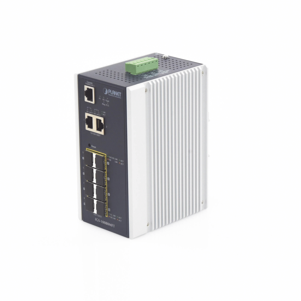 Switch Industrial Administrable L2+, 8 Puertos 1G SFP, 2 Puertos TP Gigabit, (-40 ~75 grados C) - Image 2