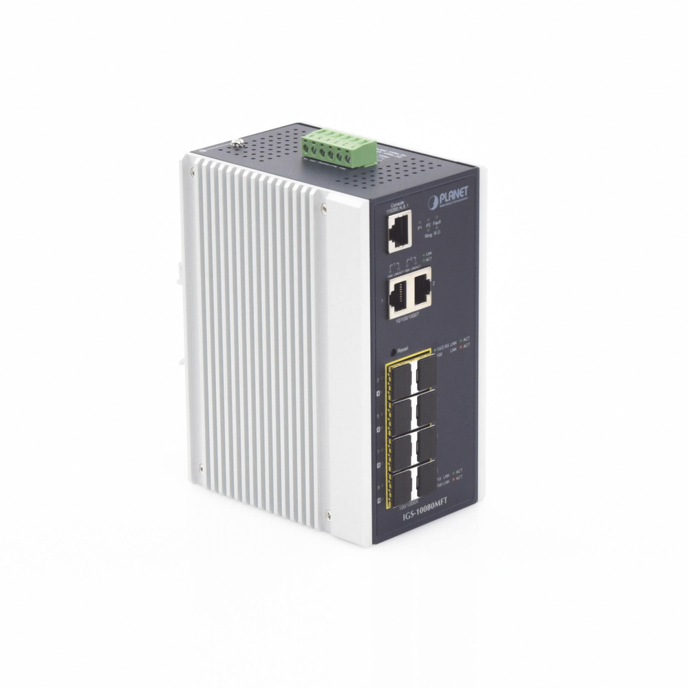 Switch Industrial Administrable L2+, 8 Puertos 1G SFP, 2 Puertos TP Gigabit, (-40 ~75 grados C) - Image 3