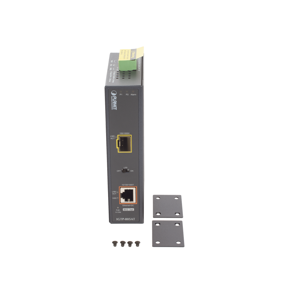 Convertidor de Medios PoE Industrial, Puerto SFP 1000BASE-SX/LX a Puerto RJ45 Gigabit con Salida PoE 802.3at (Hasta 30 W). - Image 8