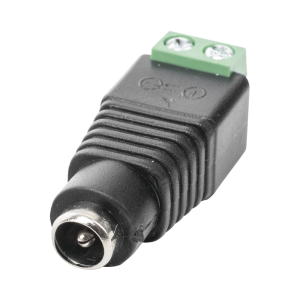Adaptador Hembra Tipo Jack de 3.5 mm Polarizado de 12 Vcc / Terminales Tipo Tornillo / Polarizado (+/-) / Ideal para Cámaras de Video Vigilancia