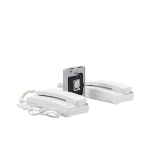 Kit de Audio Portero con 2 Auriculares y Frente de Calle