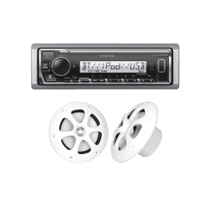 Kit de estéreo con Bluetooth KMR-M332BT |  más Par de bocinas KFC-1613MRW
