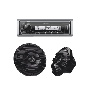 Kit de estéreo con Bluetooth KMR-M332BT | más Par de bocinas KFC-1653MRB