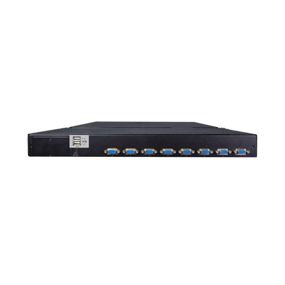 Switch KVM con Monitor de 17"con Teclado y Trackpad para Rack de 1U de Cuatro Postes, 8 Puertos VGA Para Acceder y Controlar Hasta 8 Computadoras Desde una Sola Consola - Image 4