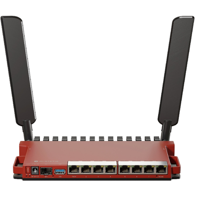 Router inalámbrico 2.4GHz AX / 8 puertos Gigabit / 1 SFP 2.5Gbps/ Soporta contenedores (L009UIGS-2HAXD-IN)