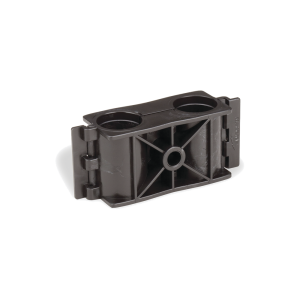 Sujetador de Doble Click para Cable Coaxial de 1/2 Pulgada - Paquete de 10 Piezas