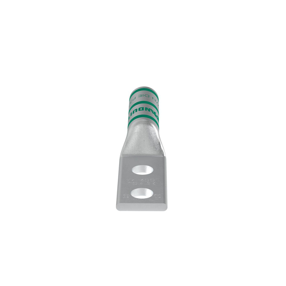 Zapata de compresión LCC2-14A-Q para cal. 2 Awg, Doble barreno para tornillo prisionero de 1/4, Espaciado de orificio 16 mm, 1 Pz - Image 3