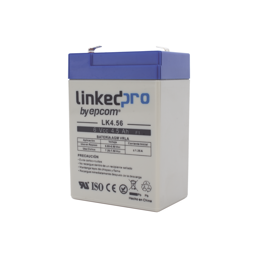 Batería de respaldo 6 V | 4.5 Ah | AGM | Especial para Seguridad Electrónica | UPS | Sistemas de Emergencia | Vida útil 5 años | Terminales F1 + Adaptador F2 - Image 3