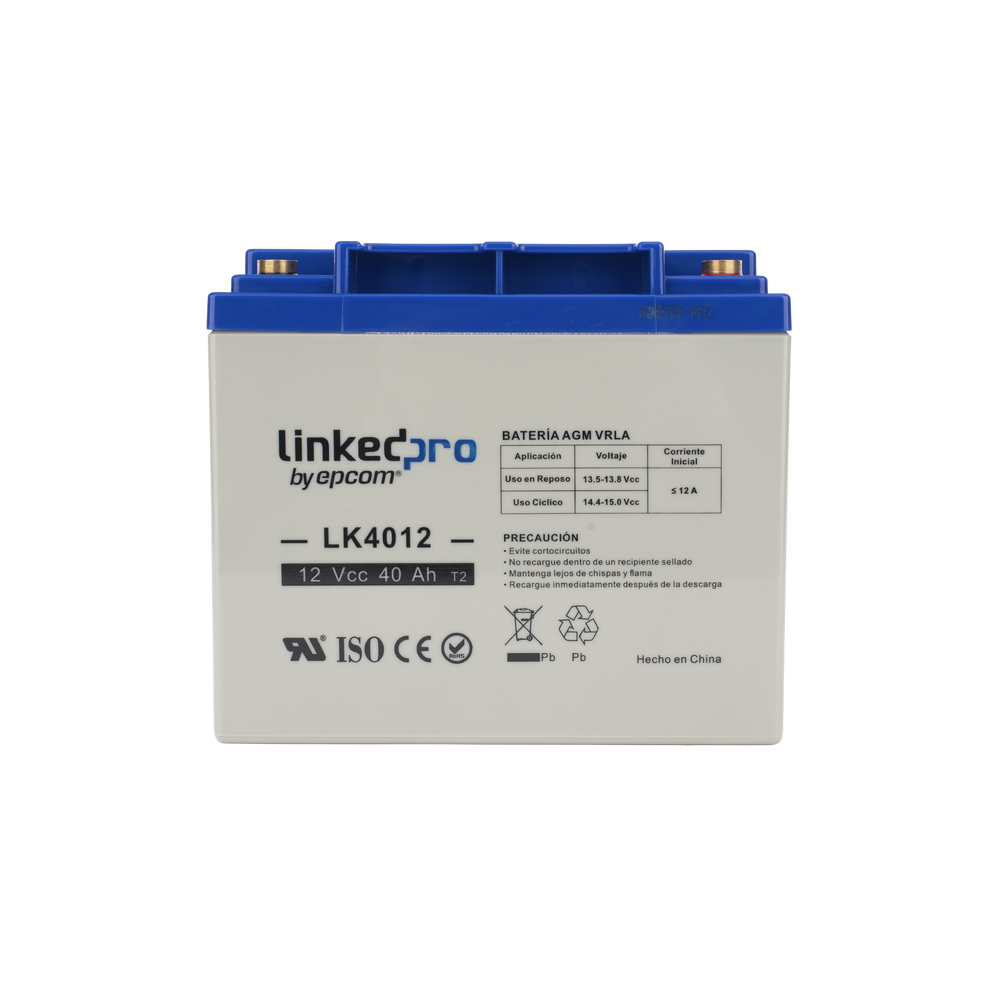 Batería de respaldo 12 V | 40 Ah | AGM | Especial para Seguridad Electrónica | UPS | Sistemas de Emergencia | Certificada UL | Vida útil 5 años | Terminales T2 - Image 4