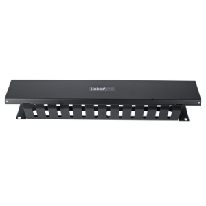 Organizador de Cables Horizontal de 2U para Rack de 19" con Cubierta Metálica (LPCM-042U)