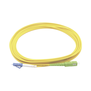 Jumper de Fibra ?ptica Monomodo LC/UPC-SC/APC Simplex, Color Amarillo 3 Metros (9.84 Pies)