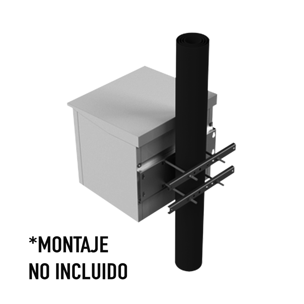 Gabinete de Exterior con Rack de 19" de 9UR con Ventiladores y Termostato, Se envía el Gabinete armado, (Montaje a poste o torre se vende por separado). - Image 7