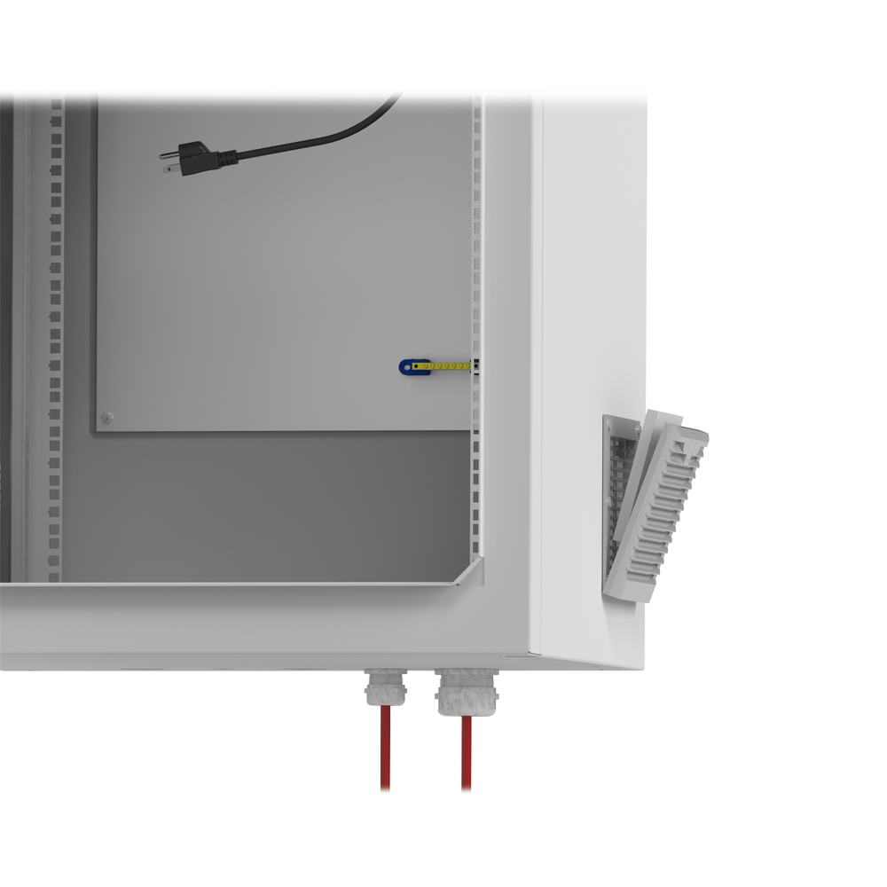 Gabinete de Exterior con Rack de 19" de 24U con Ventiladores y Termostato, Se envía el Gabinete Armado (Montaje a poste o torre se vende por separado). - Image 7
