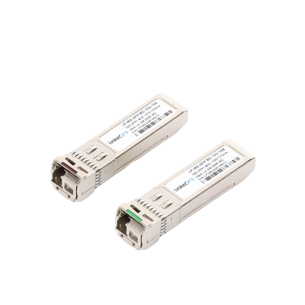 Transceptores Ópticos Industriales Bidireccionales SFP+ (Mini-Gbic) / Monomodo 1270 & 1330 nm / 10 Gbps / 10GBASE / Conector LC/UPC Simplex / DDM / Hasta 10 km / 2 Piezas - Image 3