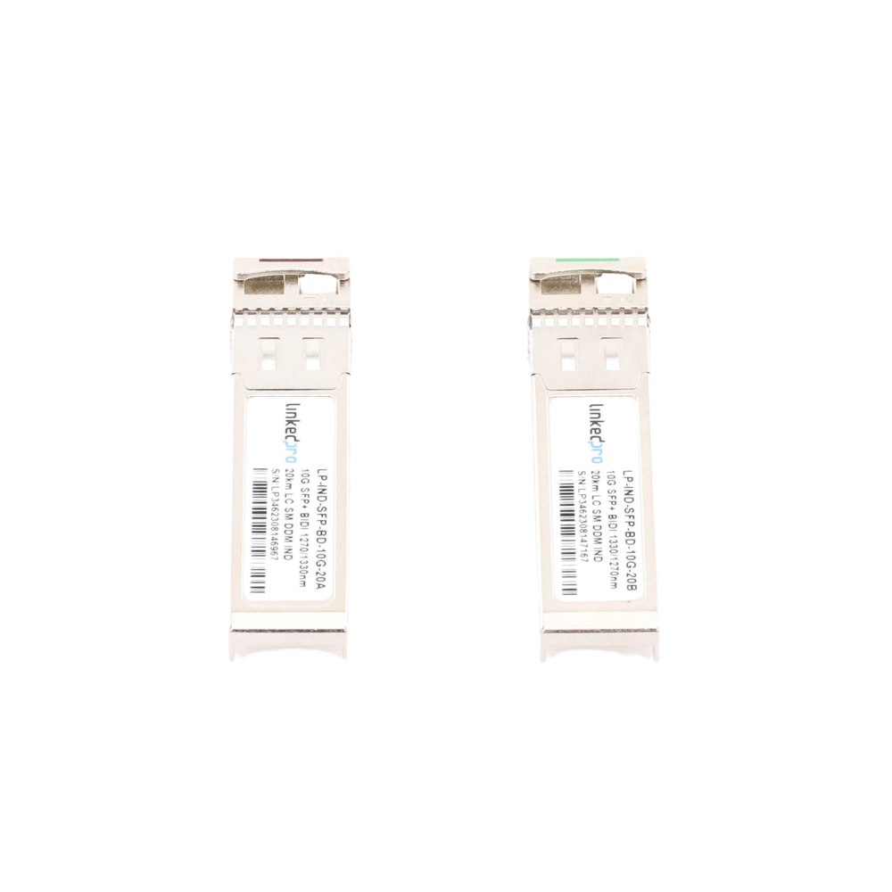 Transceptores Ópticos Industriales Bidireccionales SFP+ (Mini-Gbic) / Monomodo 1270 & 1330 nm / 10 Gbps / 10GBASE / Conector LC/UPC Simplex / DDM / Hasta 20 km / 2 Piezas - Image 3