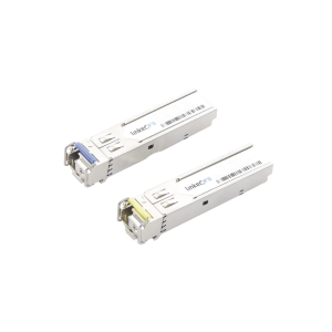 Transceptores Ópticos Industriales Bidireccionales SFP (Mini-Gbic) / Monomodo 1490 & 1550 nm / 1.25 Gbps / 1000BASE-BX / Conector LC/UPC Simplex / DDM / Hasta 60 km / 2 Piezas
